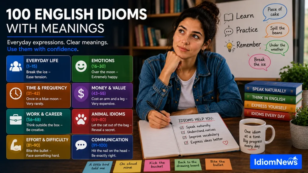 100 idioms and their meanings