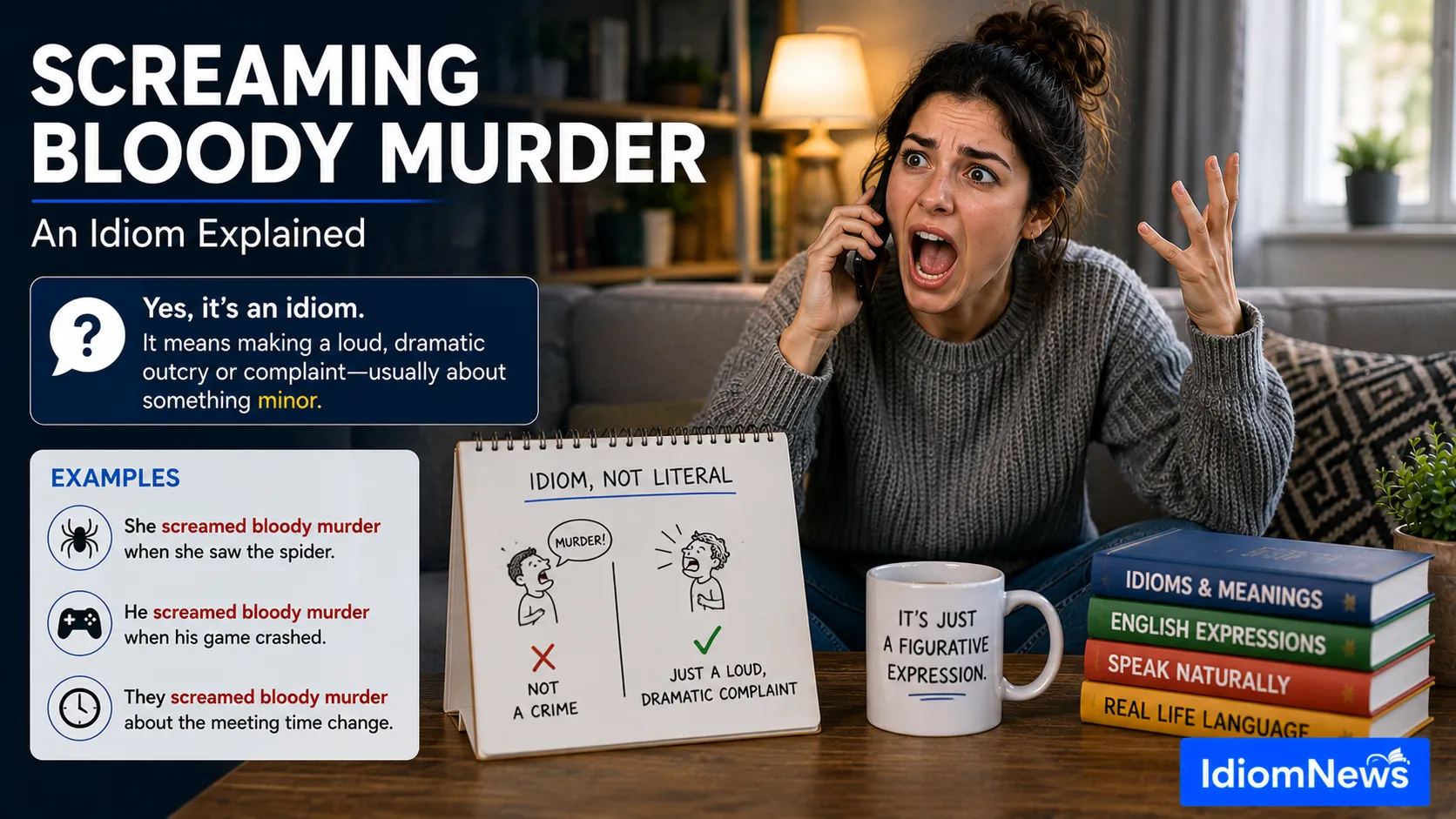 is screaming bloody murder an idiom