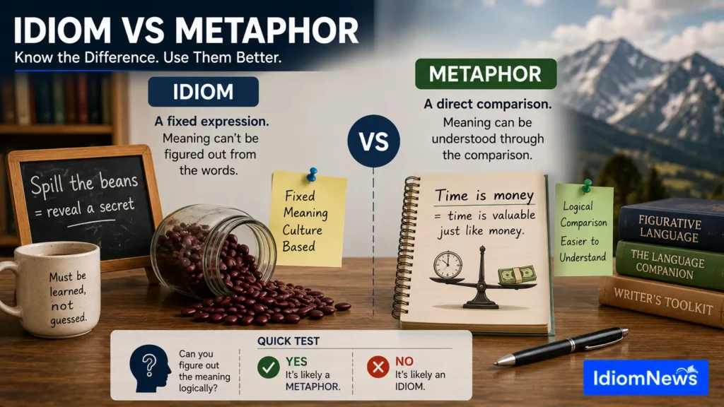 Idiom vs Metaphor