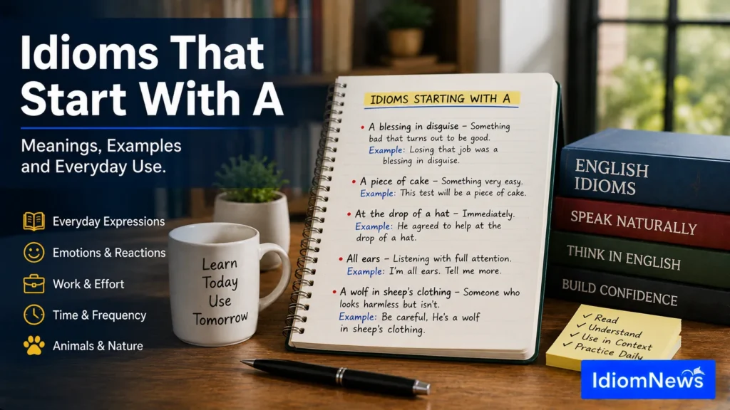 idioms with a